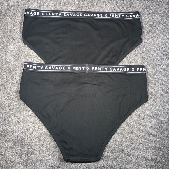 Savage X Fenty Briefs Size XXL Black 2 Pair Classics Cotton - Picture 3 of 3